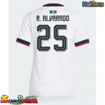 Camisa de Futebol México Roberto Alvarado #25 Equipamento Secundário Mulheres Mundo 2026 Manga Curta
